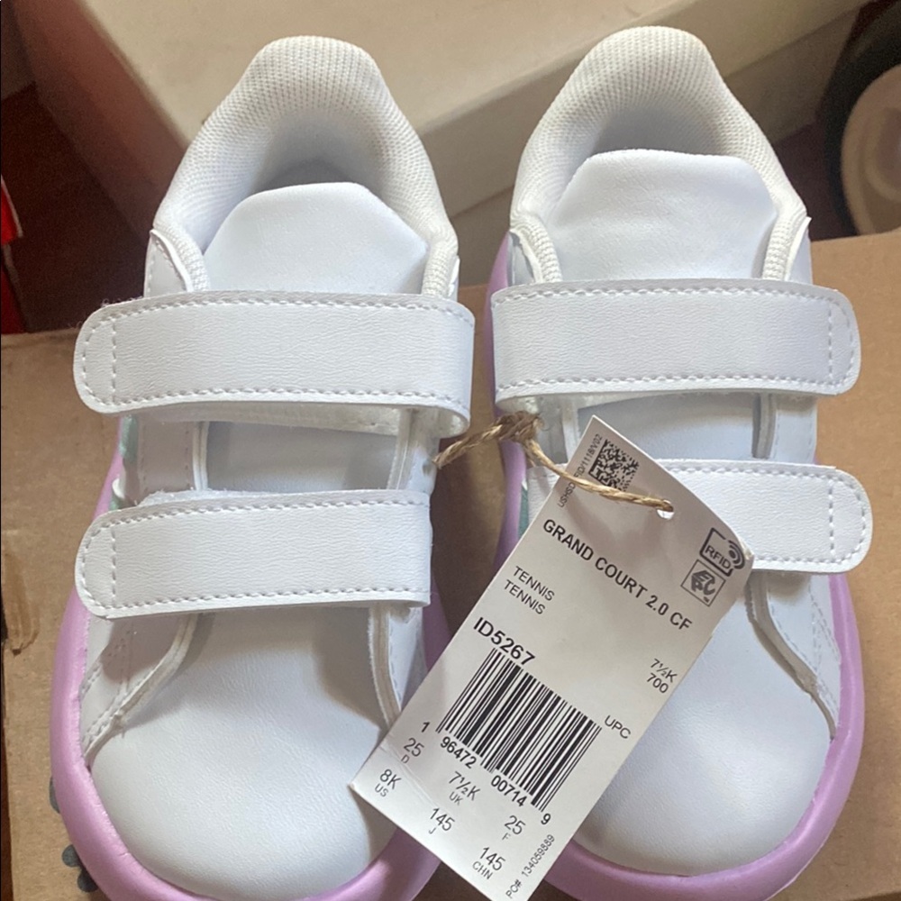 Adidas Kids' Grand Court 2.0 CF White Sneakers